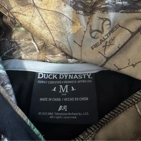 Duck Dynasty Hoodie Sweatshirt Adult M Black Realtree Hooded Pullover Hunting - Picture 5 of 7